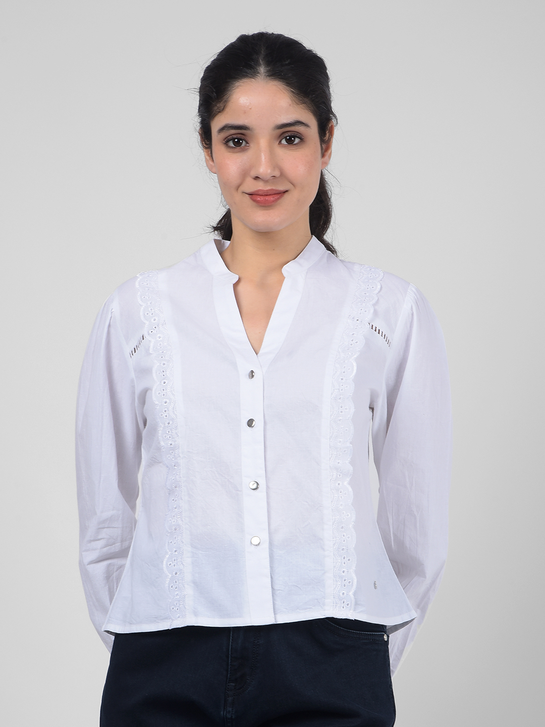 Numero Uno Women Solid White Shirt